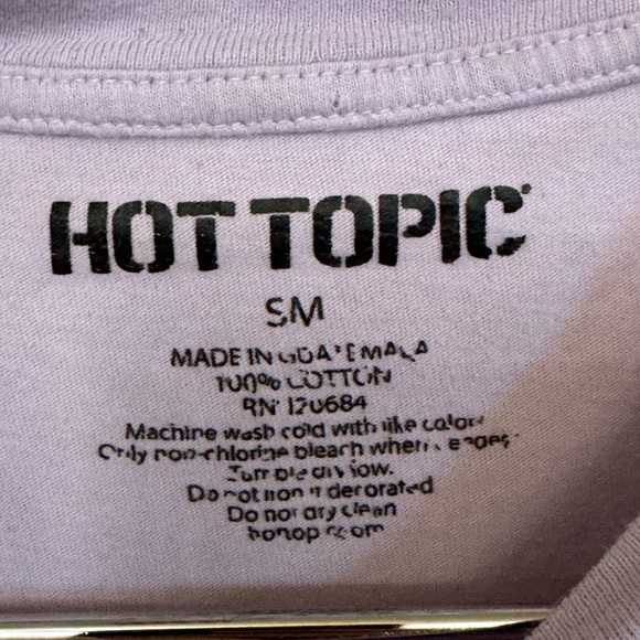 Retro Anime Hit Topic Women’s S Light Purple Full Graphic T-Shirt - Picture 4 of 5